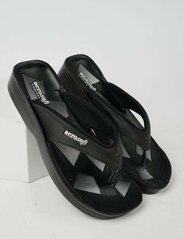 WOMEN SLIPPER LA 08A7 BLACK