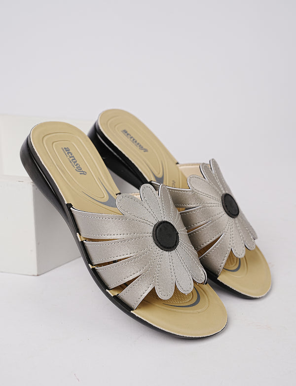 WOMEN SLIPPER LC-2001-SILVER