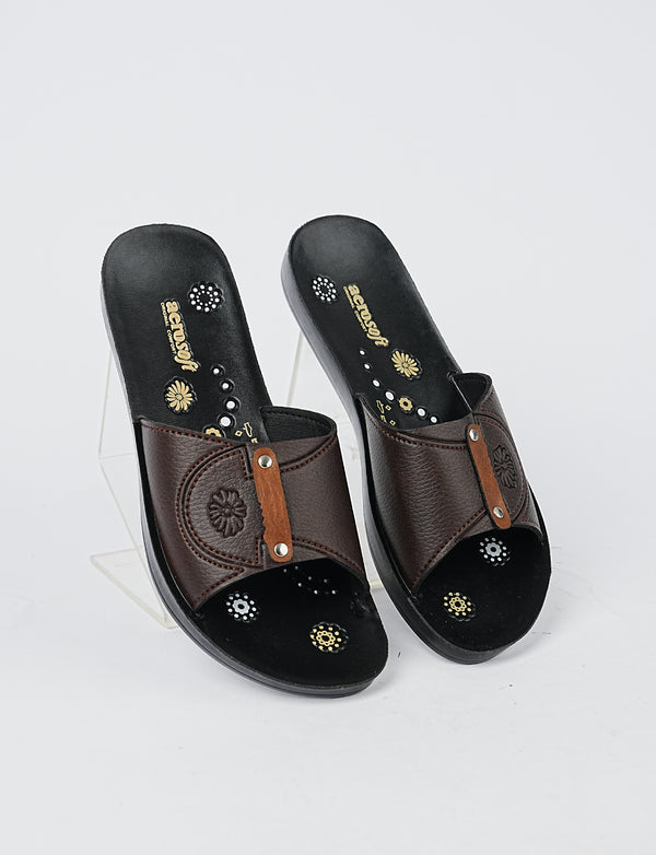 Women Slipper LS-3202-BROWN