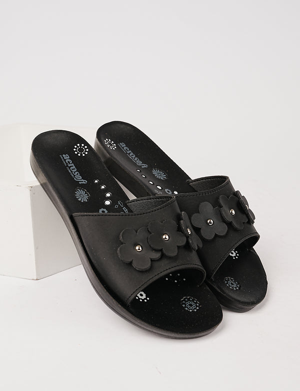 Women Slipper LS-3205-BLACK