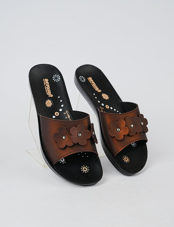 Women Slipper LS-3205-BROWN