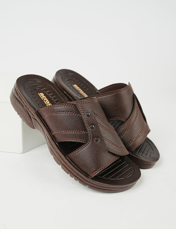 MEN SLIPPER MG-86T1 BROWN