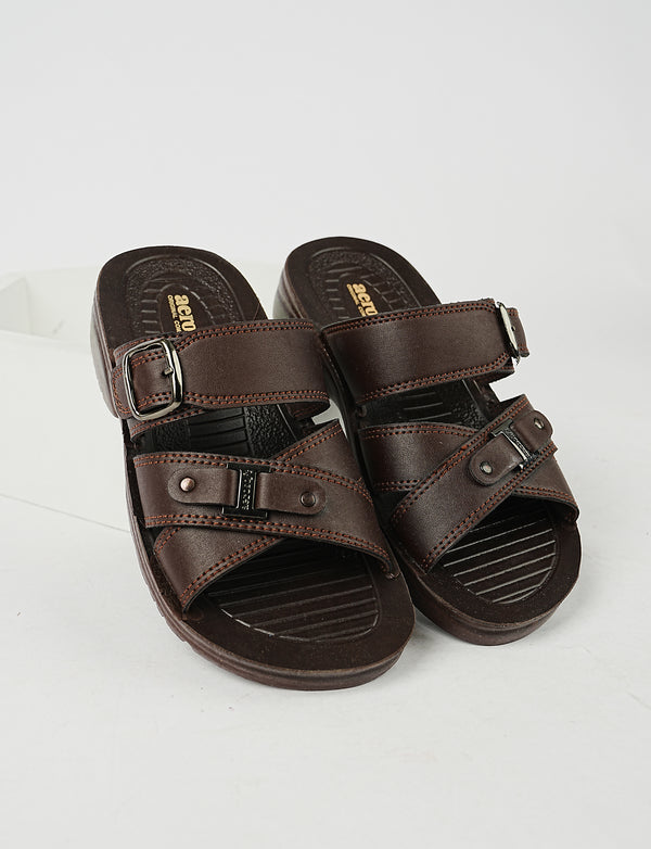 MEN SLIPPER MG-86T2 BROWN