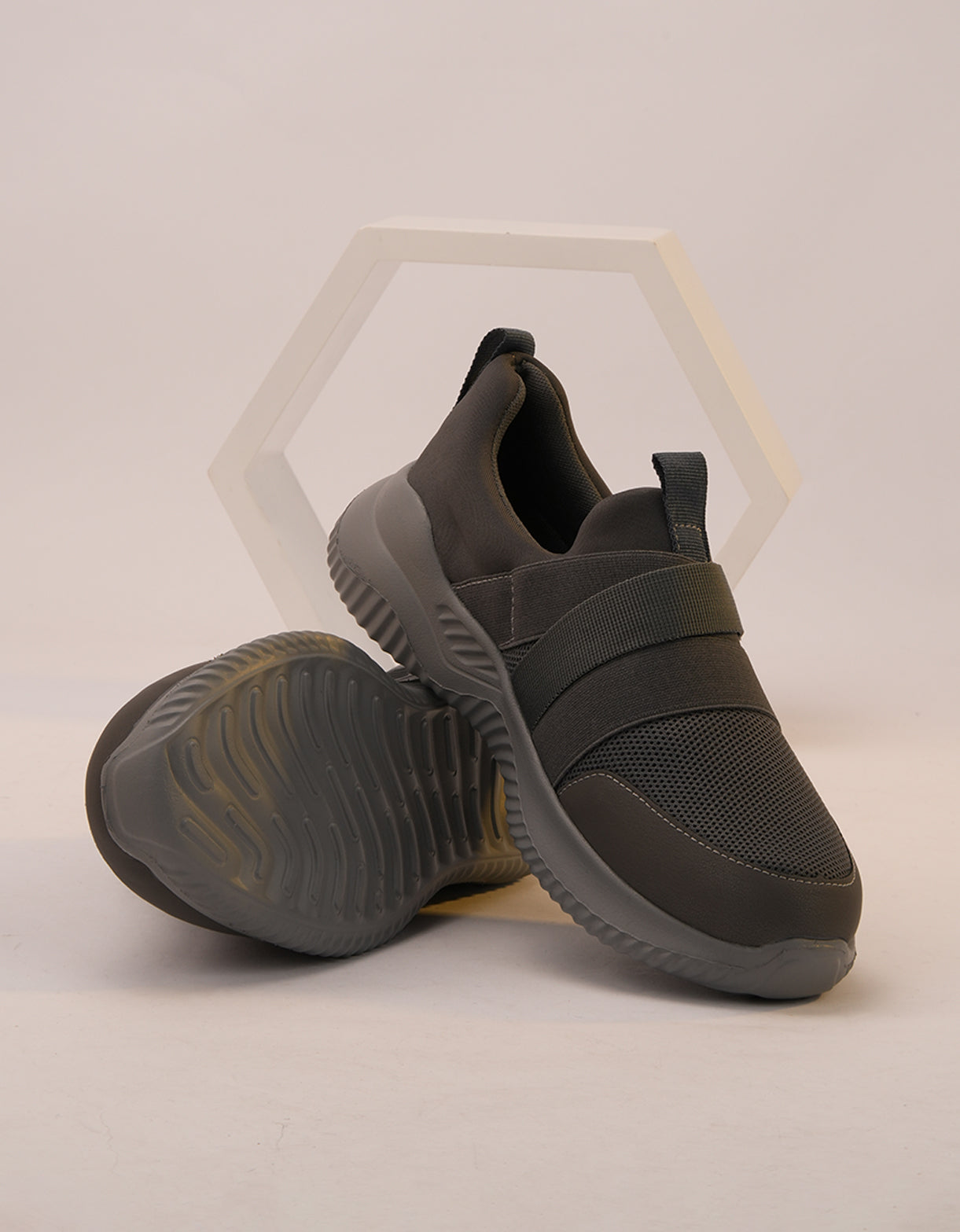 Charcoal Stride Slip-On Sneakers